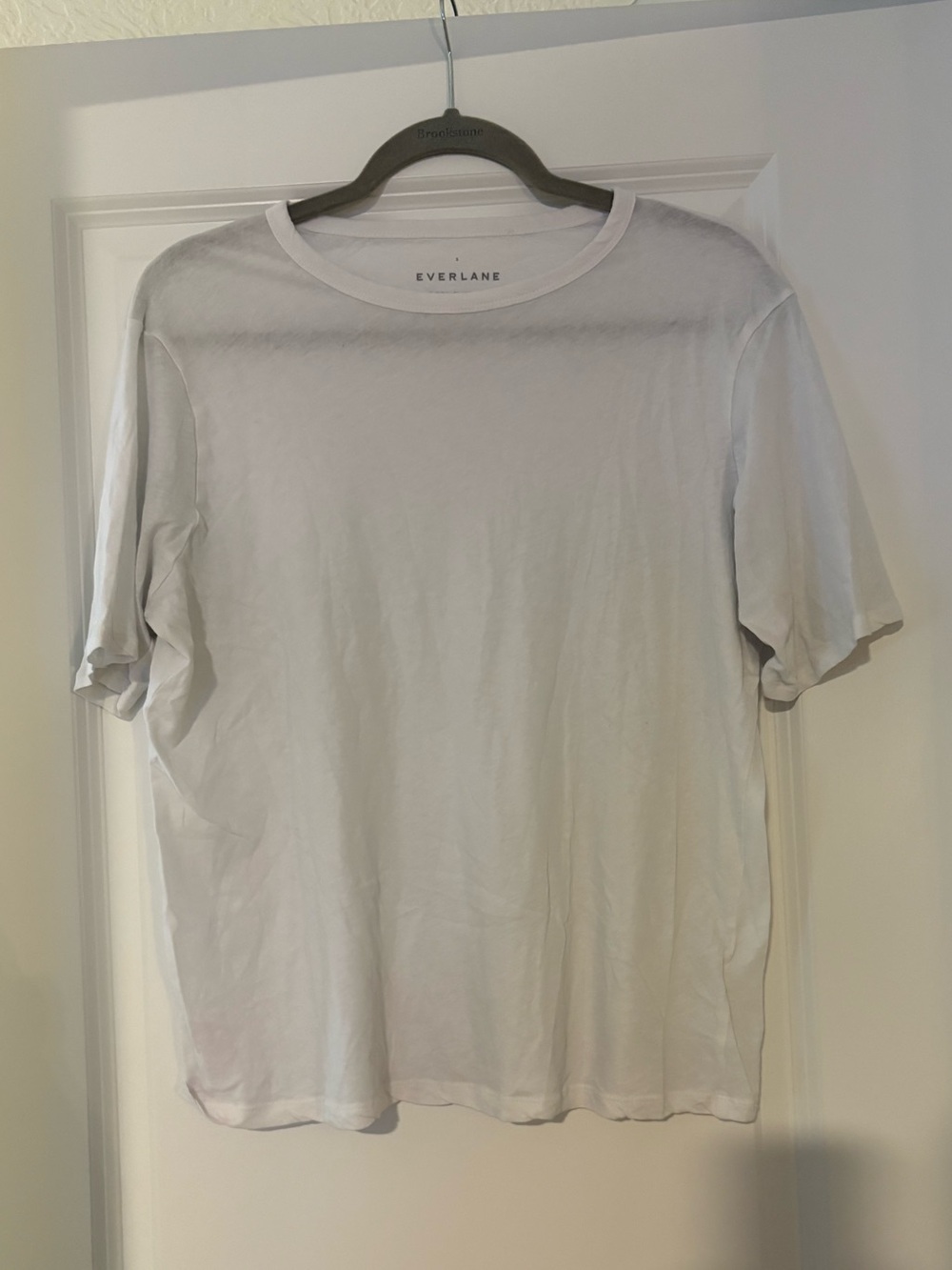 Everlane White Cotton Crewneck Short Sleeve Tee Shirt Size Small